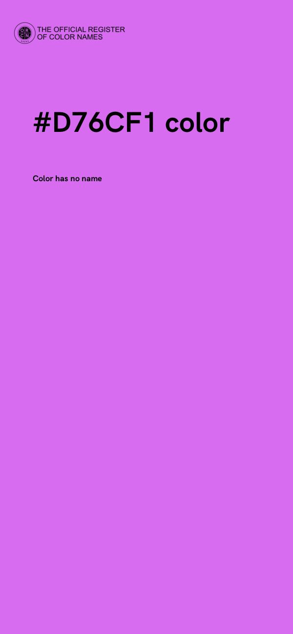 #D76CF1 color image