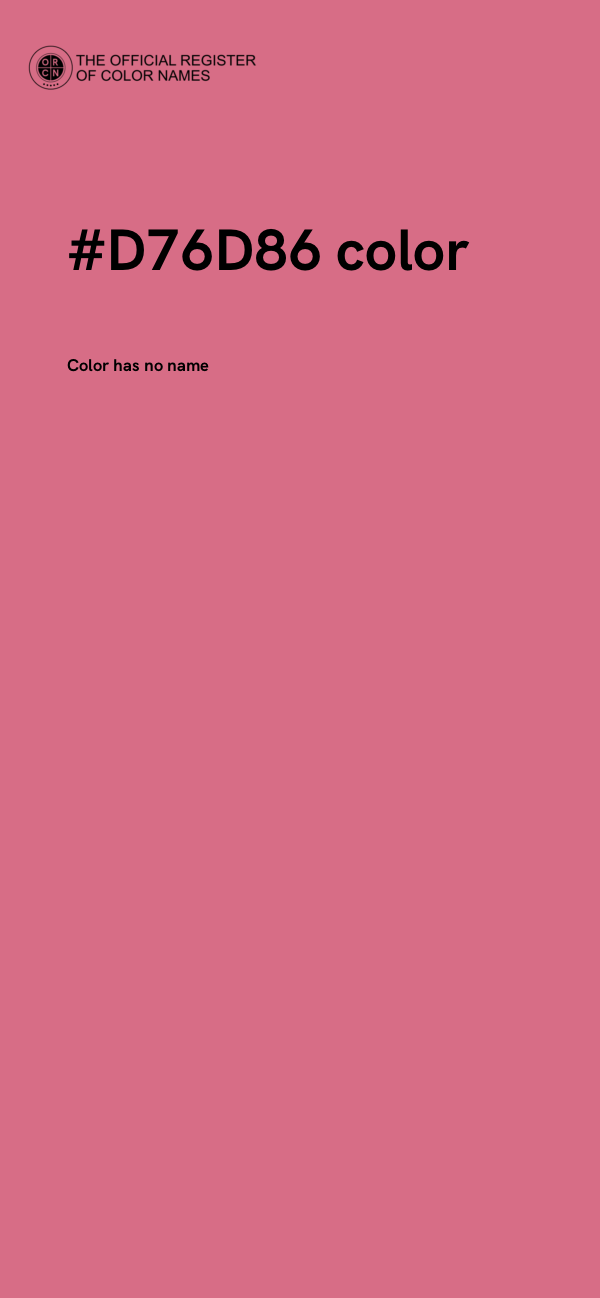 #D76D86 color image