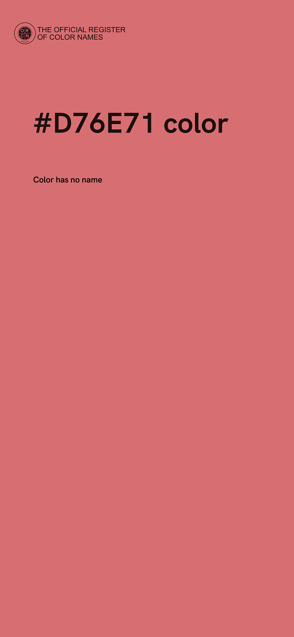 #D76E71 color image