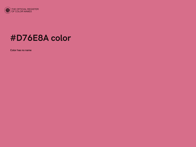 #D76E8A color image