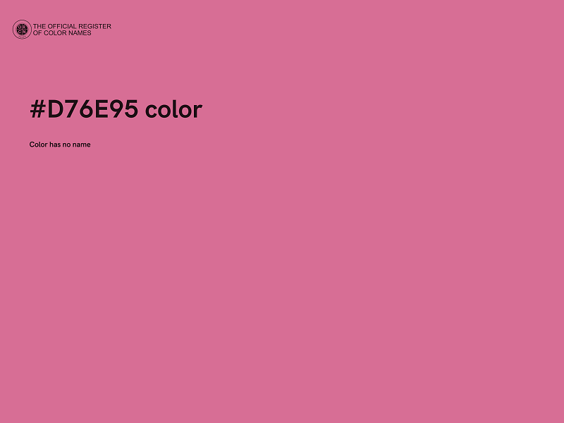 #D76E95 color image