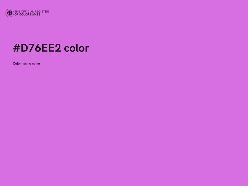 #D76EE2 color image