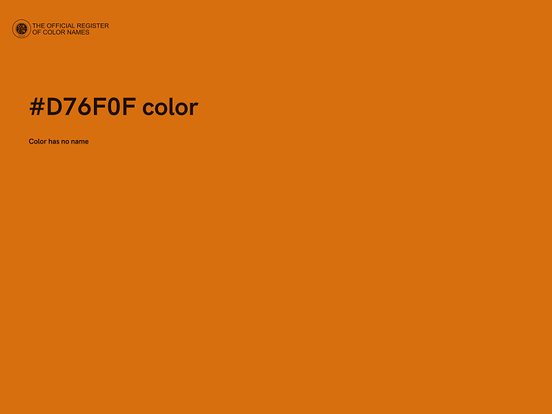 #D76F0F color image