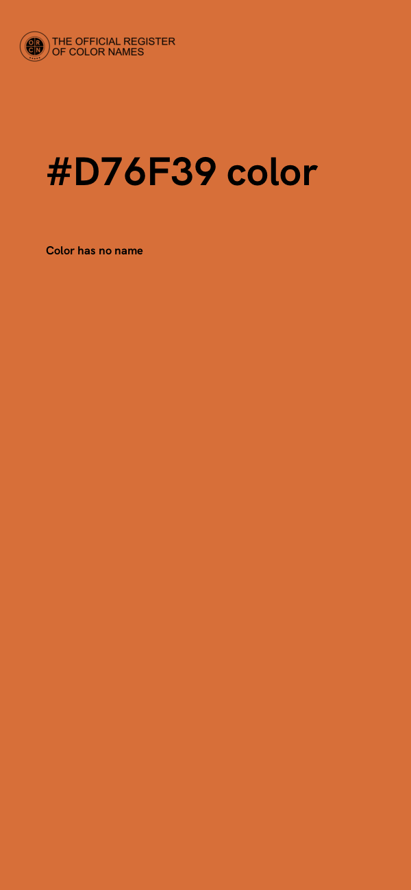 #D76F39 color image