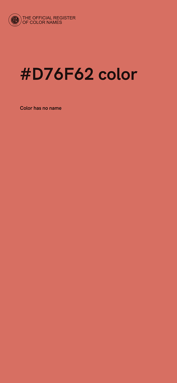 #D76F62 color image
