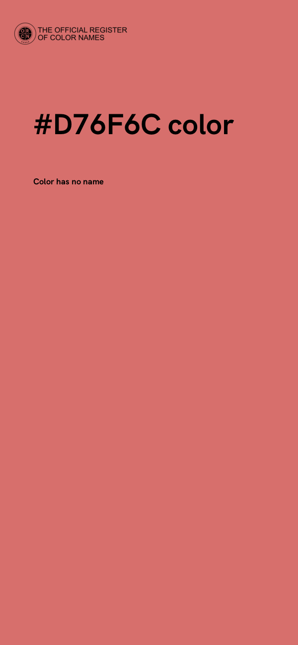 #D76F6C color image