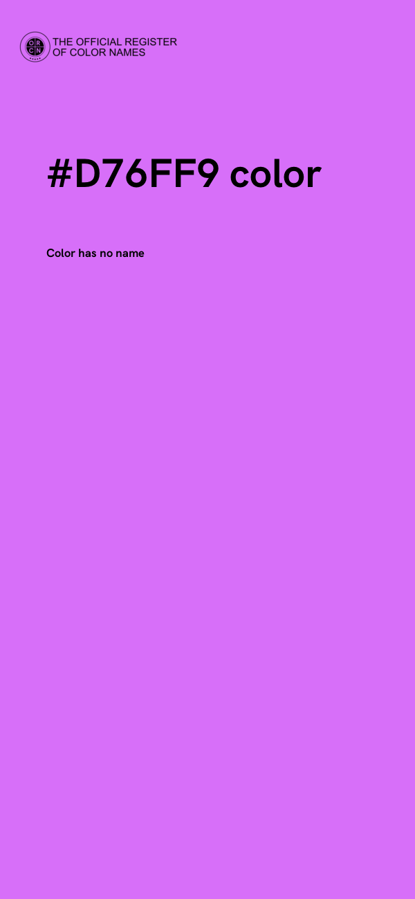 #D76FF9 color image