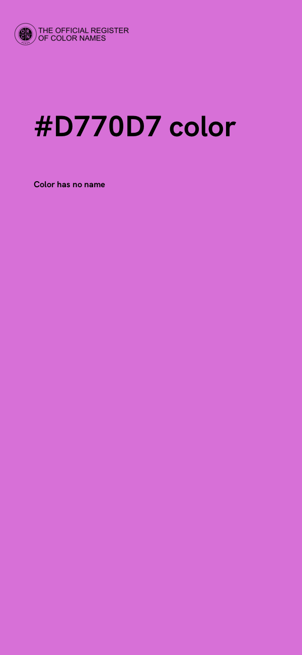 #D770D7 color image