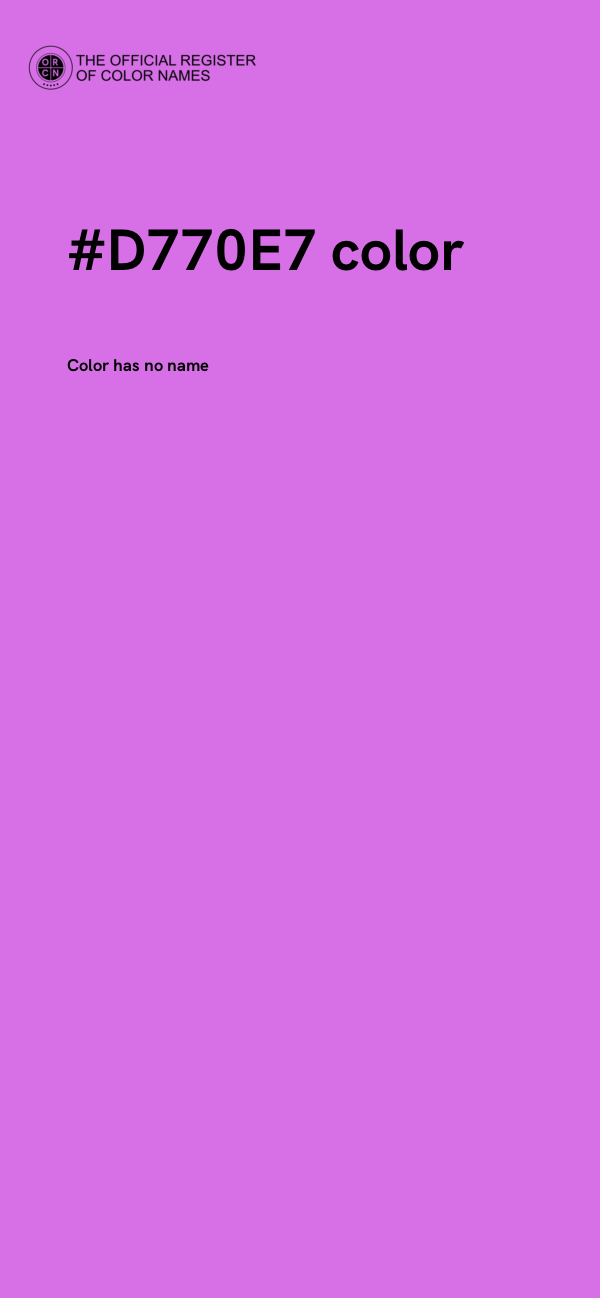 #D770E7 color image