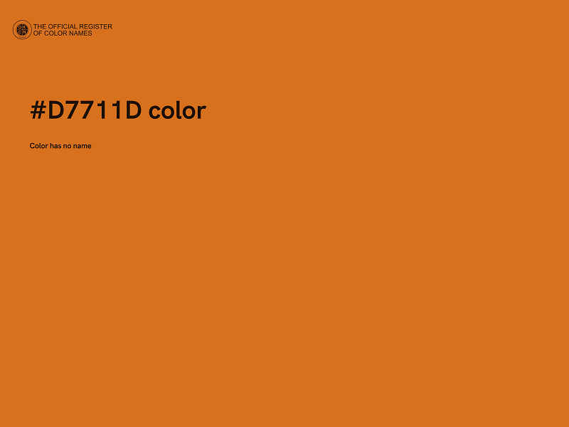 #D7711D color image