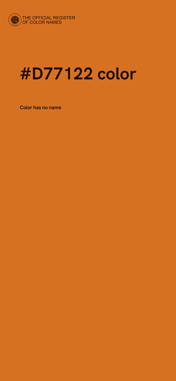 #D77122 color image