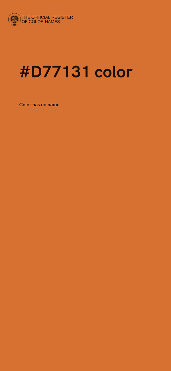 #D77131 color image