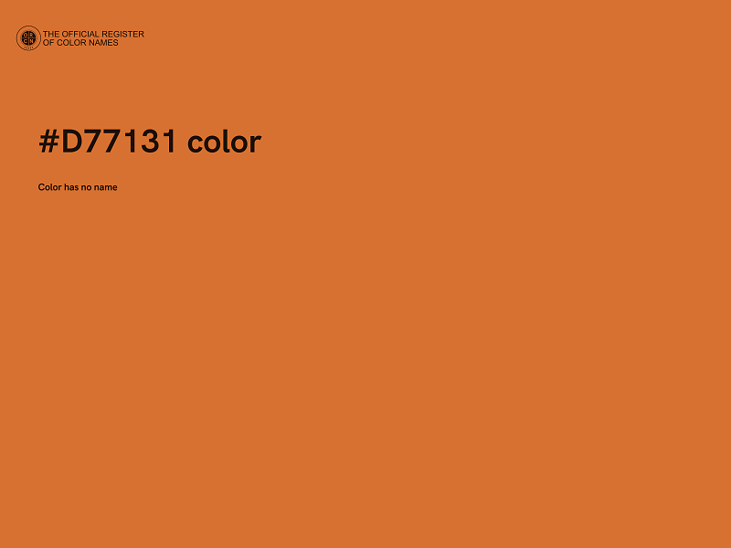 #D77131 color image
