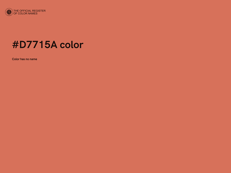 #D7715A color image