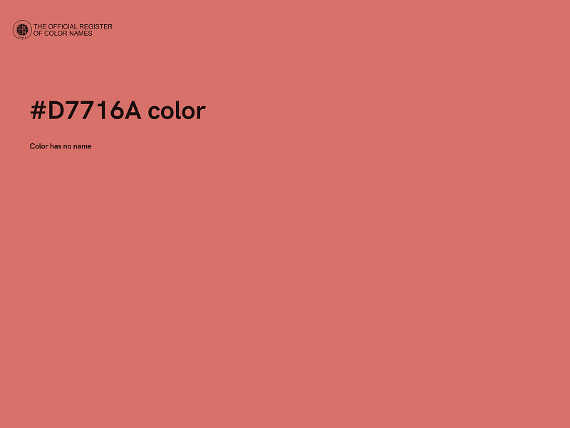 #D7716A color image