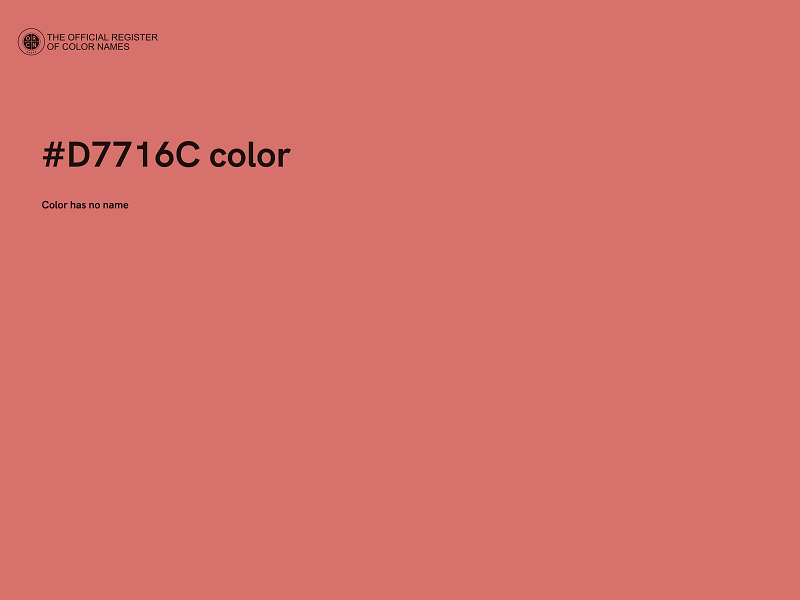 #D7716C color image