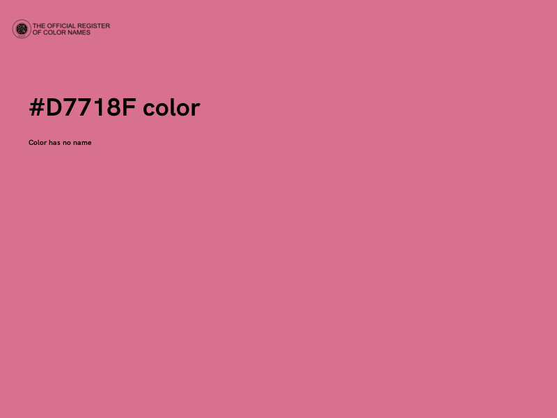#D7718F color image