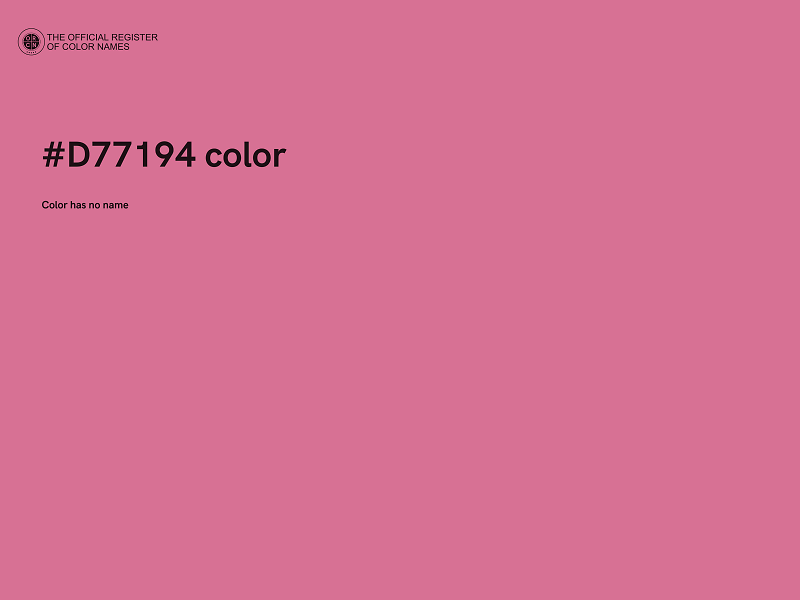 #D77194 color image