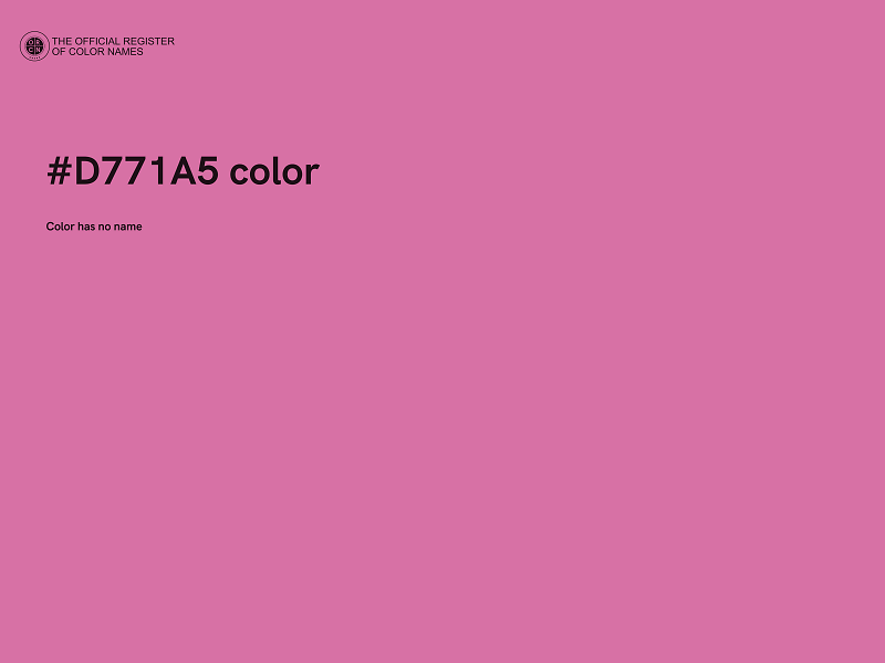 #D771A5 color image