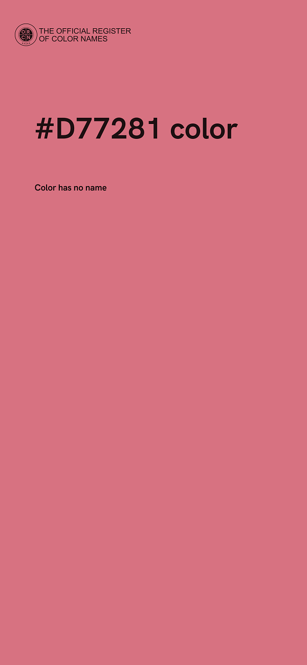 #D77281 color image