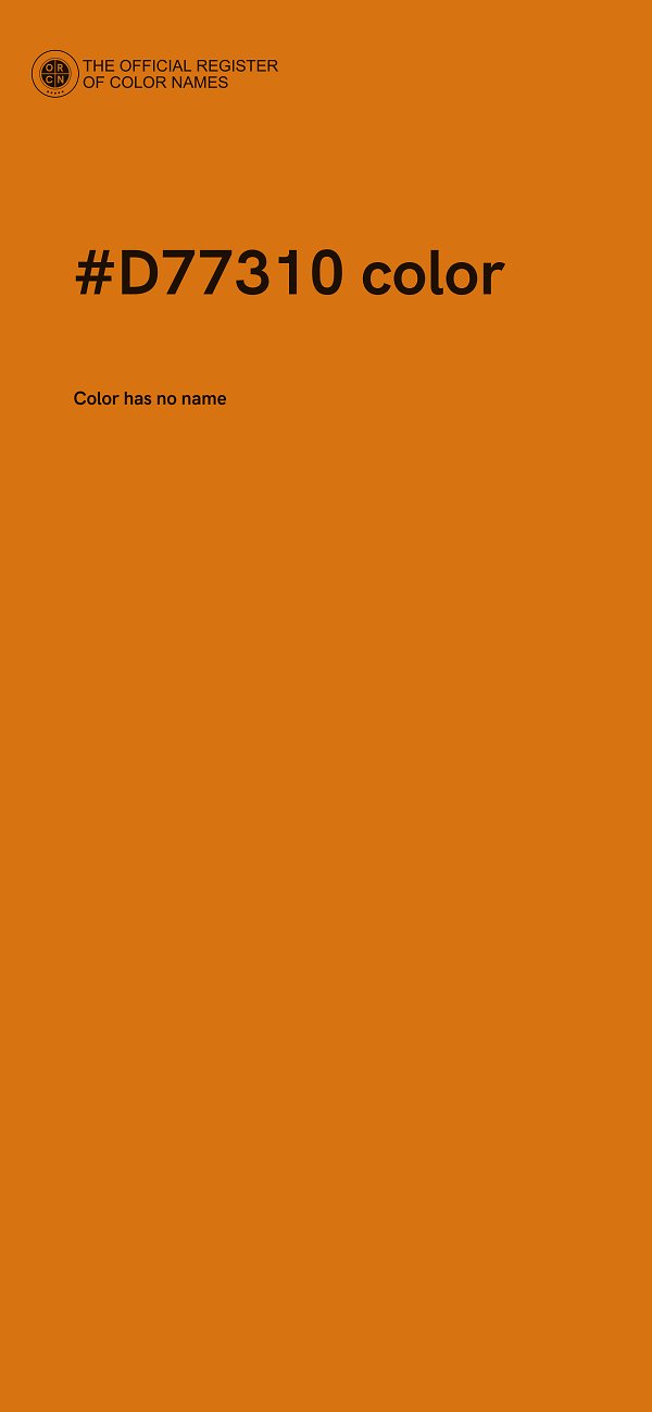 #D77310 color image