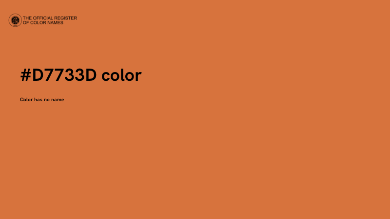 #D7733D color image