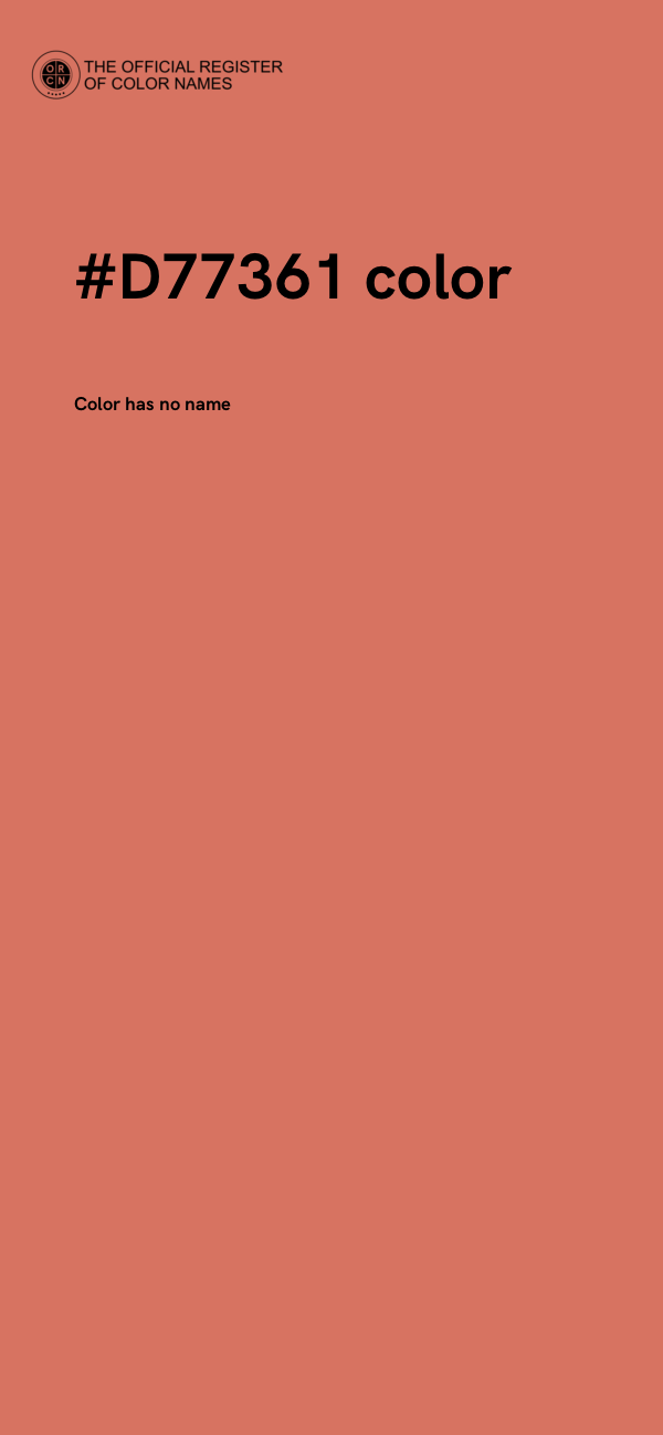 #D77361 color image