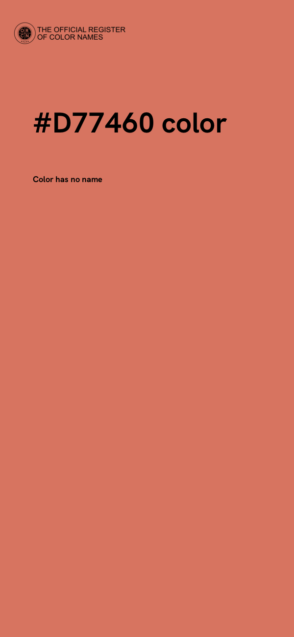 #D77460 color image