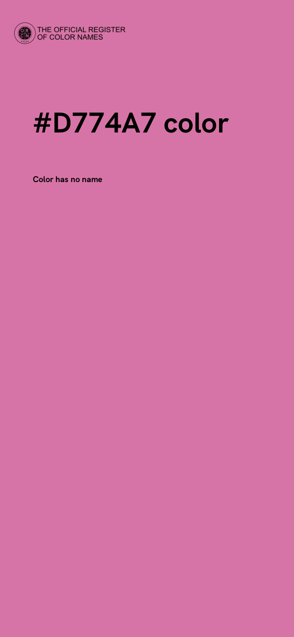 #D774A7 color image