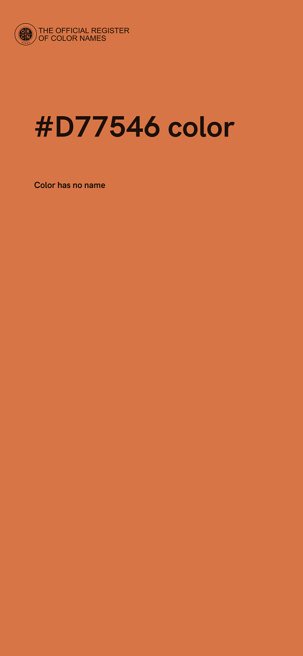 #D77546 color image
