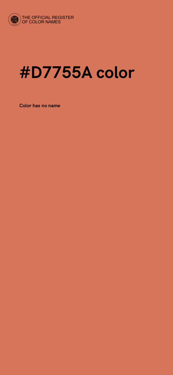 #D7755A color image