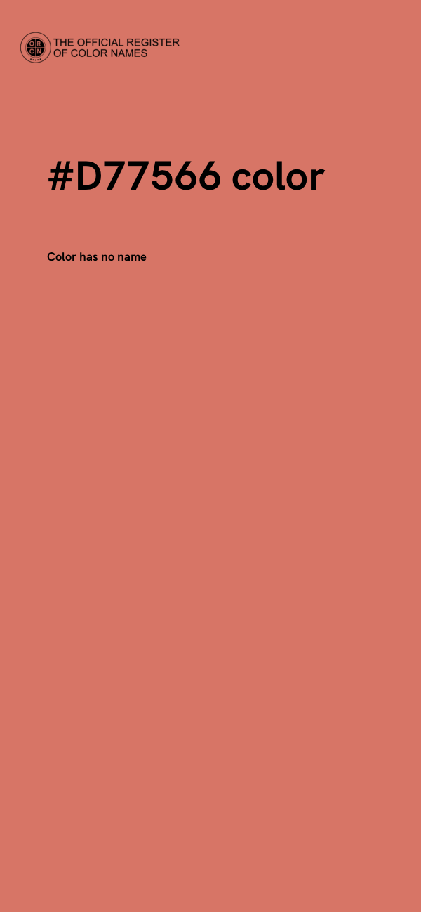 #D77566 color image