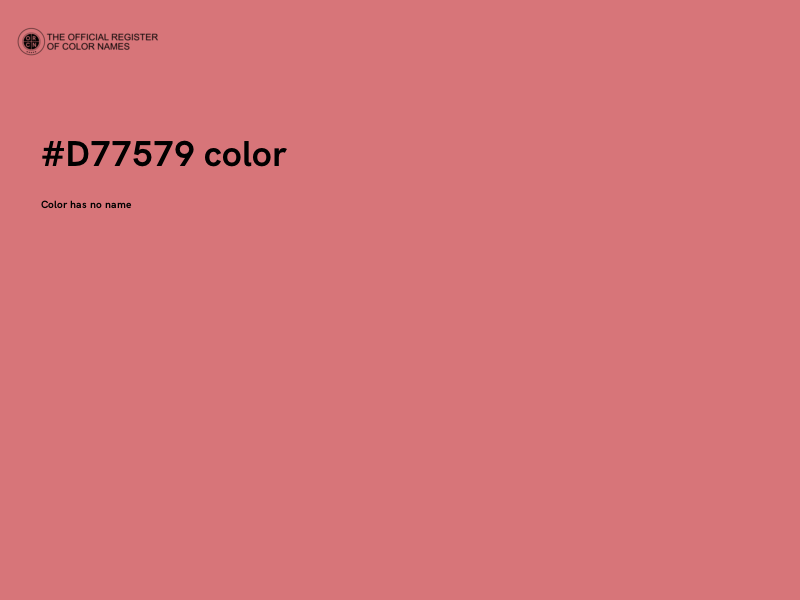 #D77579 color image