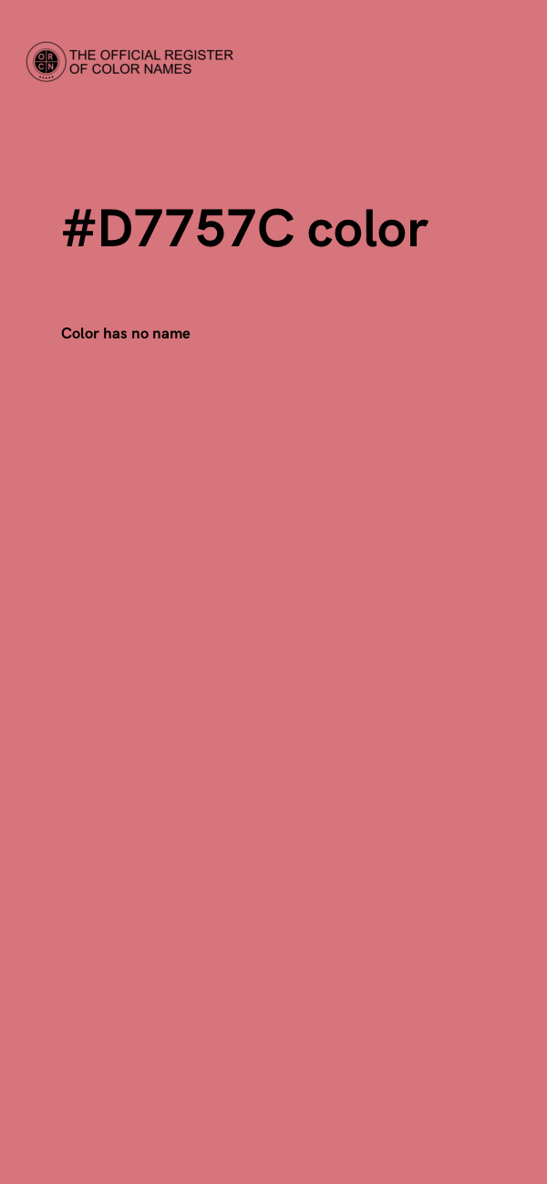 #D7757C color image