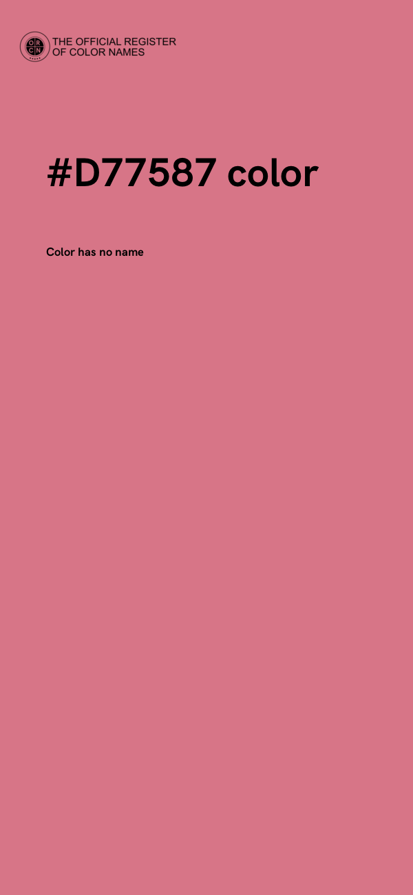 #D77587 color image