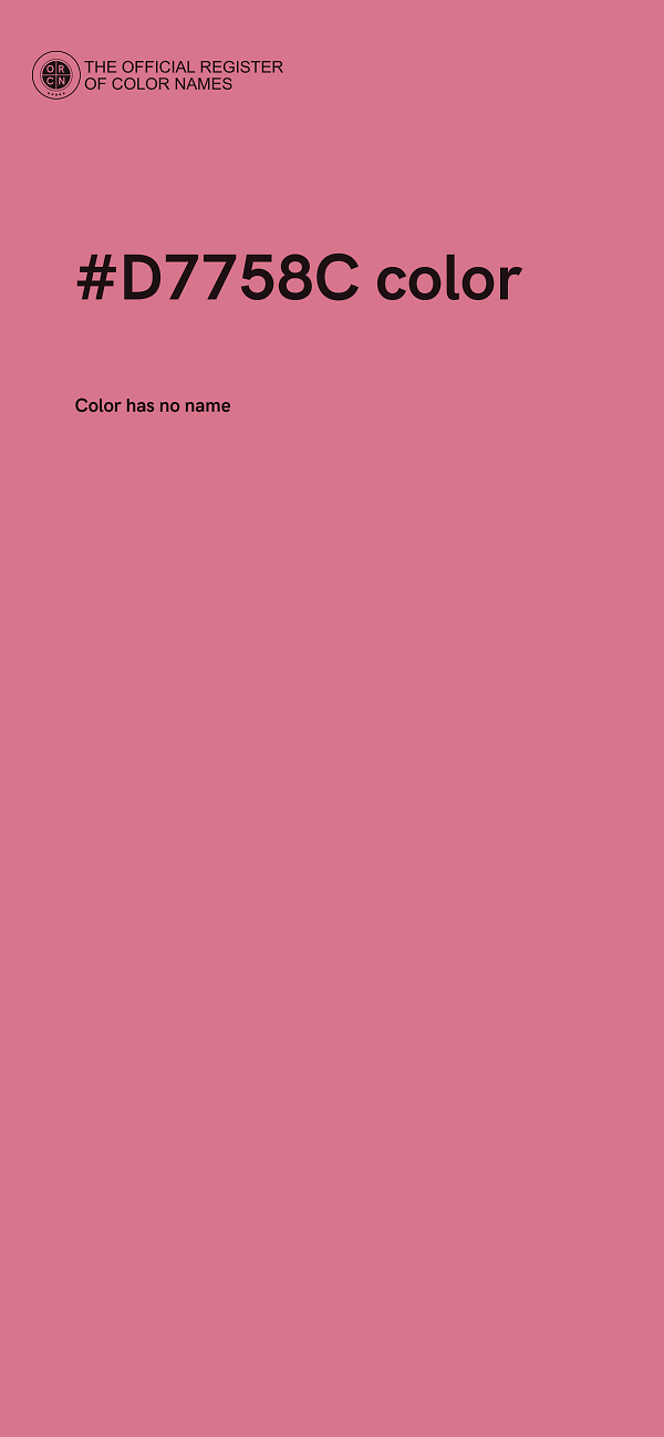 #D7758C color image