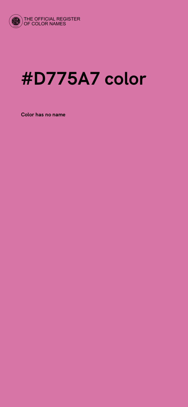 #D775A7 color image