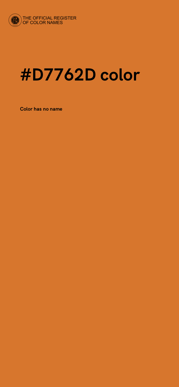 #D7762D color image