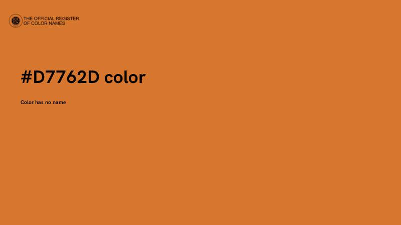 #D7762D color image