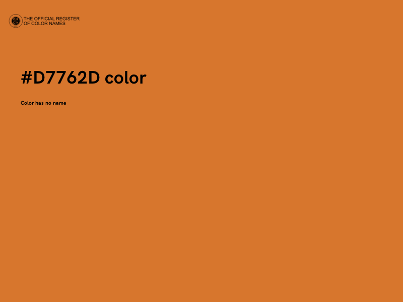 #D7762D color image