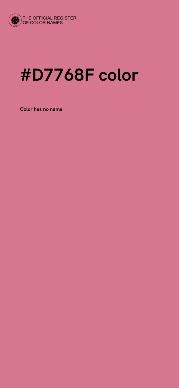 #D7768F color image