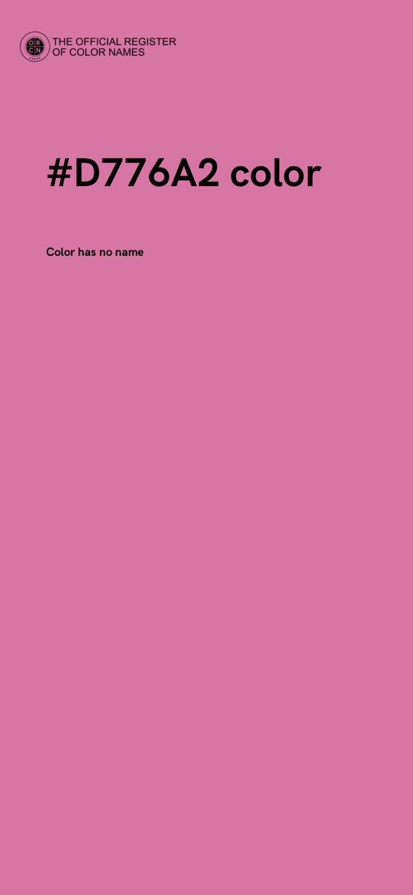 #D776A2 color image