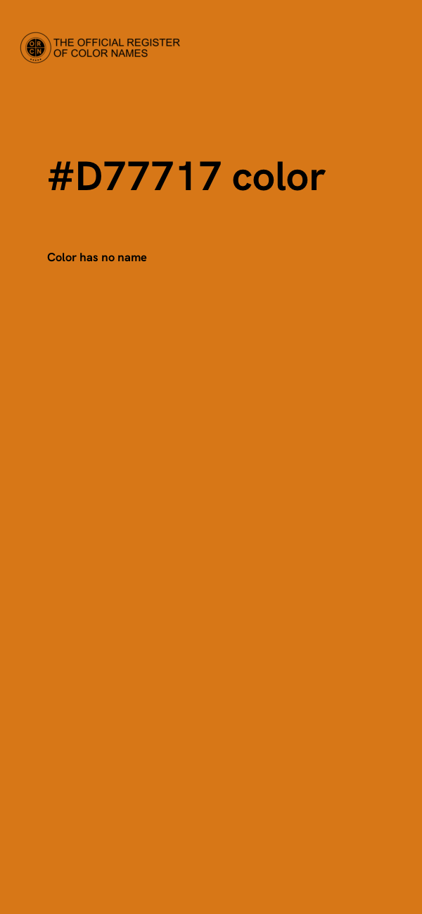 #D77717 color image