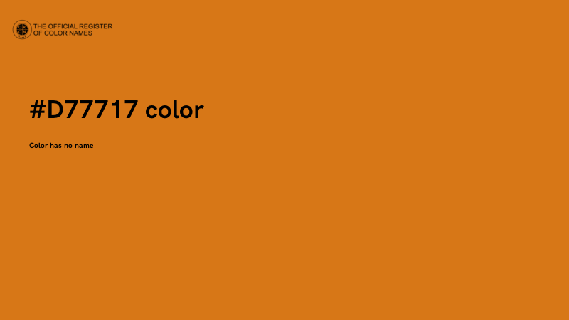 #D77717 color image