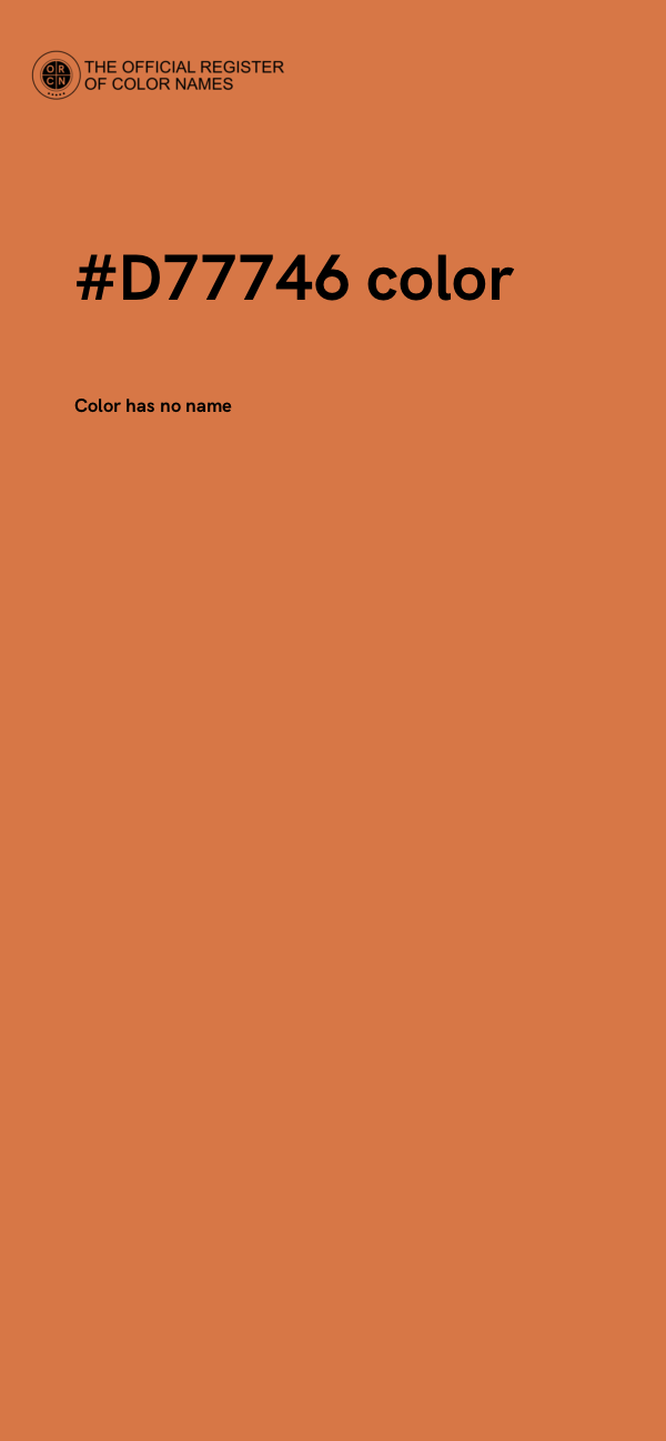 #D77746 color image