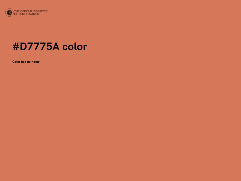 #D7775A color image