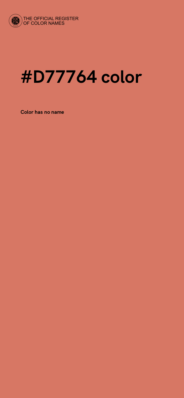 #D77764 color image