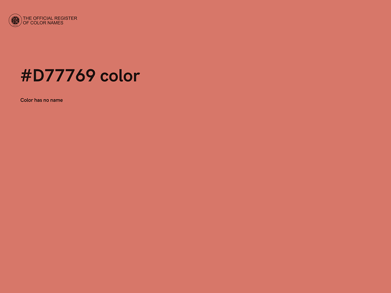 #D77769 color image