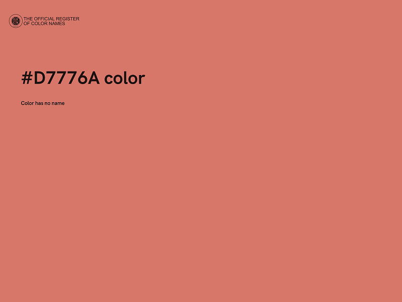 #D7776A color image