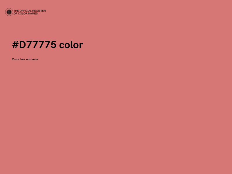 #D77775 color image